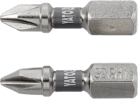 Yato BITS 1/4''X25 MM PH1 2 PCS NI