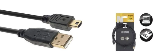 Duomenų kabelis Stagg USB A/mini USB A/m, 1,5 m