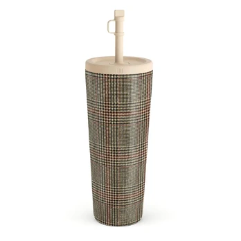 Favorite Coat - Plaid Travel Mug, 700 ml / Straw