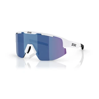 BLIZ Matrix Small akiniai | White - Smoke Blue