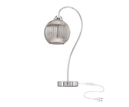 Stalinis šviestuvas Candellux Cesar sidabrinis stiklas/metalinis E27 40W