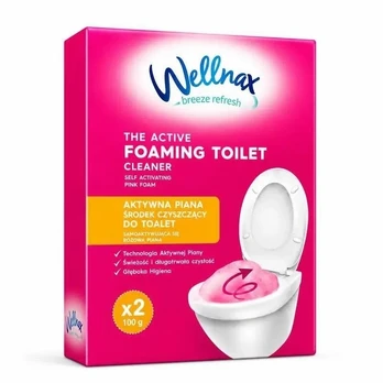 WELLNAX rožinės putos tualeto valymui, 2x 100 G