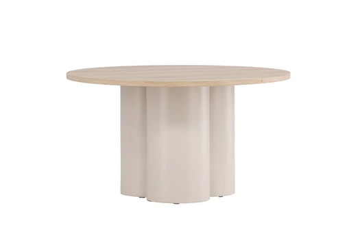 Olivia Sofa Table ⌀80x45 cm - Beige / Whitewash