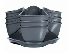 Vazonas Prosperplast Coubi DKN300W-426U, plastikinis, Ø 29.5 cm, pilkas