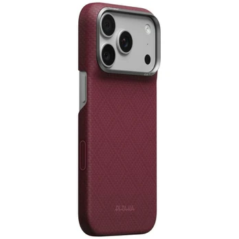 Case PITAKA Edge Argyle MagSafe for iPhone 18 Pro / 17 Pro burgundy