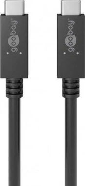 Kabelis USB Goobay USB-C - USB-C 1 m Juodas (49254)