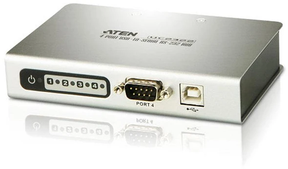 Adapteris USB Aten Brak USB - RS-232 Sidabrinė (UC2324-AT)