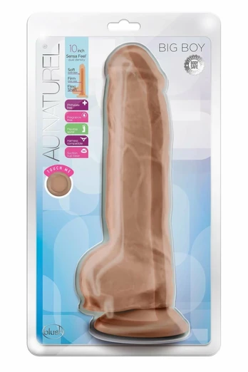 Au Naturel Big Boy 10 Inch Model Mocha - Dual Density, Flexible, 25.4 cm