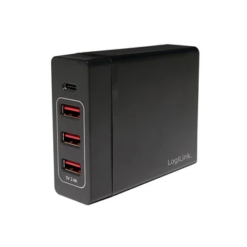 LogiLink USB Tischladeadapter 3xUSB-A Port+1xUSB-C Port,60W