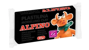 Plastilinas ALPINO, 50 g, juodas kaina