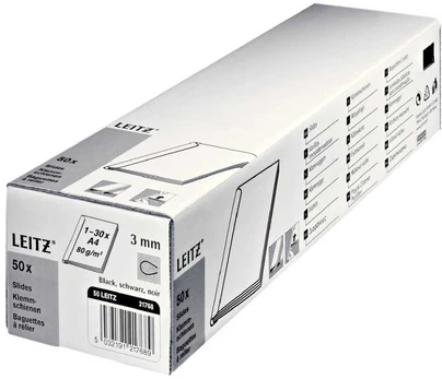 Leitz 21768, Juodas, 30 sheets, Plastic, A4, 80 mm, 65 mm