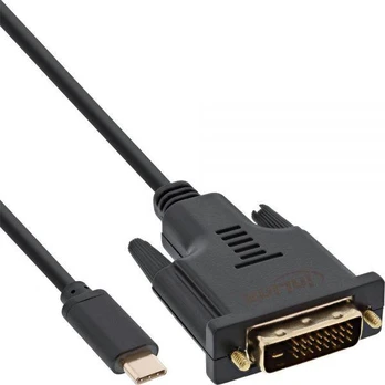 USB kabelis InLine USB-C - DVI-D 2 m juoda (64132)