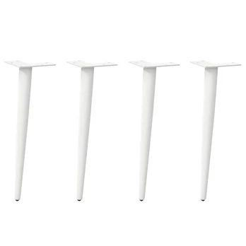 Kavos staliuko kojelės, 4 vnt., balta, 30-31cm, plienas