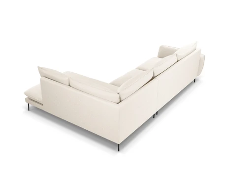 Boucle Right Corner Sofa, "Vienna", 6 Seats, 275x185x95 Made in Europe