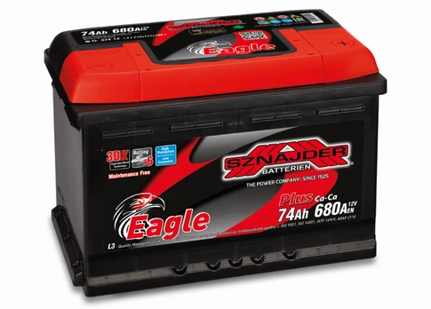 AKUMULIATORIUS 12V/74AH/680A EN SZNAJDER EAGLE CALCIUM PLUS 57412 SZE74R