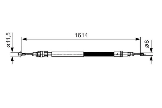 Trosas, stovėjimo stabdys BOSCH 1 987 482 007