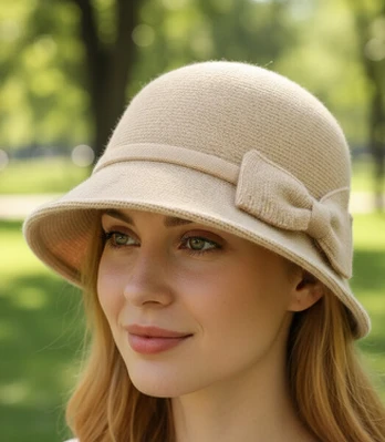 Moteriška skrybėlė "cloche" su lankeliu Agrafka, Universalus