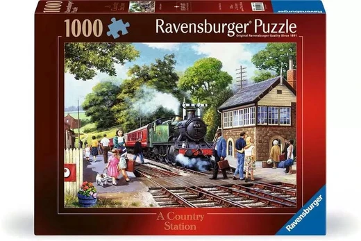 Dėlionė Ravensburger Traukinių stotelė kaime