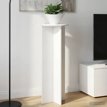 Augalų stovas 2 pcs Itin blizgi balta Ø40 x 100 cm