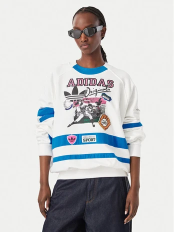 adidas Džemperis Archive Sweater Baseball KS9209 Balta Regular Fit