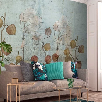 Artgeist Fototapetas - Painted Lunaria