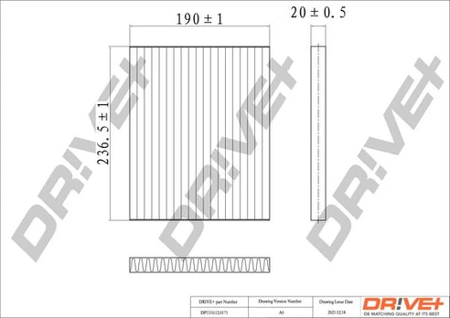 Filtras, salono oras Dr!ve+ DP1110.12.0171