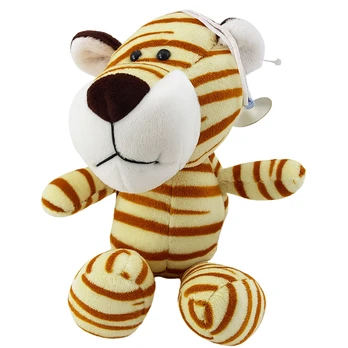 Pliušinis žaislas tigras Lean Toys 22390, kreminė sp./ruda sp., 23 cm