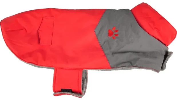 Lietpaltis šunims Flamingo Juno 518270, raudona/pilka, 35 cm