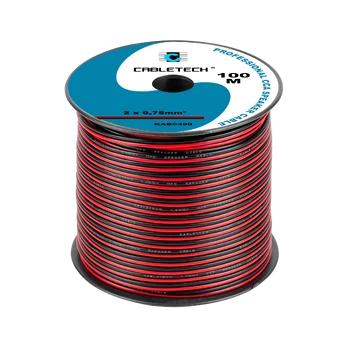 Cabletech Kabelis CCA 2x0,75mm 1m