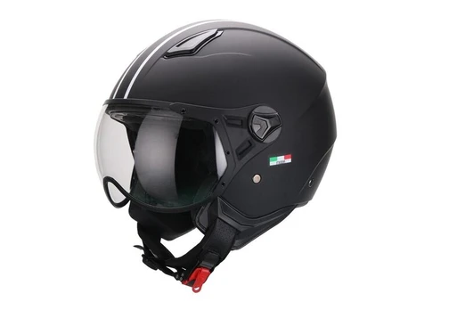 Motociklininko šalmas Moda Jet Notte, juodas