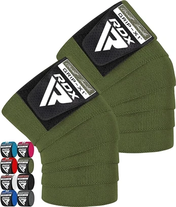 Tvarstis RDX Knee Wraps, Universalus, juoda