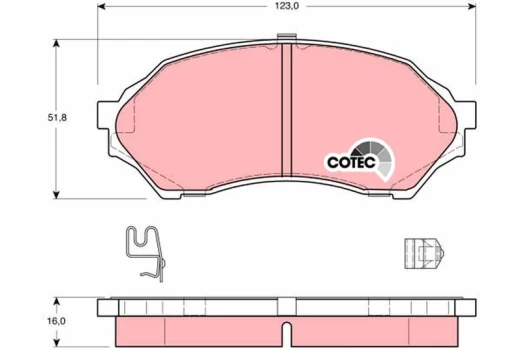TRW GDB3193 Brake pad set