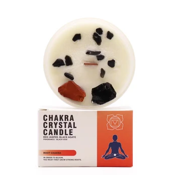 - Root Chakra - krištolinė žvakė