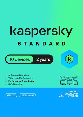 Kaspersky Standard (2 Years / 10 Devices) Key EUROPE