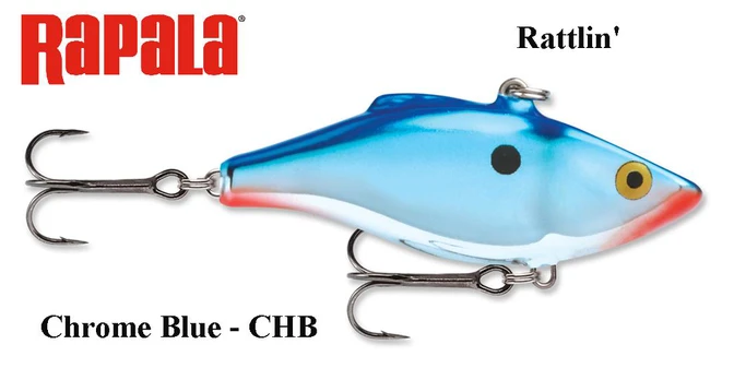 Vobleris Rapala Rattlin RNR Chrome Blue 4 cm