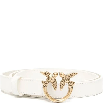 Diržas moterims, Balta, Love bird leather belt