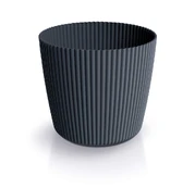 Plastikinis vazonas MILLY ROUND, antracito sp., 13 x 11,5 cm kaina