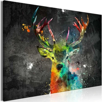 Artgeist Paveikslas - Rainbow Deer (1 Part) Wide