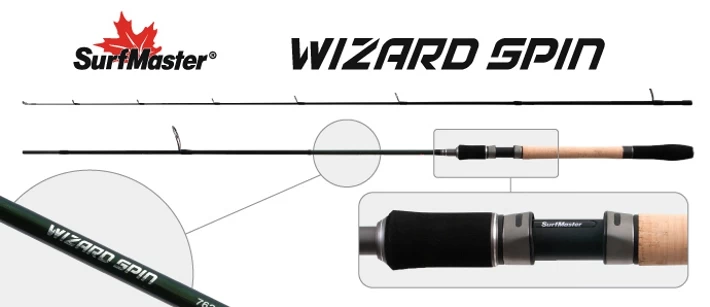 SurfMaster Spiningas Surf Master Wizard Spin TX-30 SP1120 2X Testas 2,8-10,5g Ilgis 2,59m.