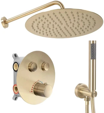 Įleidžiamas dušo komplektas Rea LUNGO BRUSH GOLD BOX
