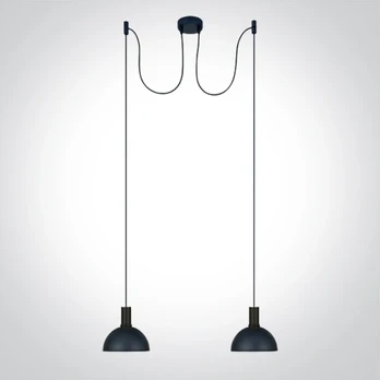 2x10W pakabinamas šviestuvas, juodas, E27, 63140B/B