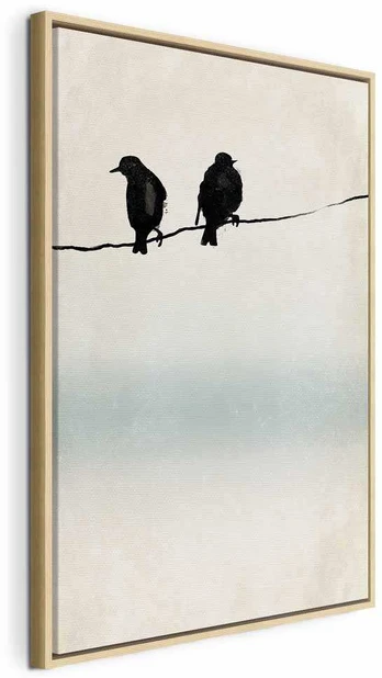 Artgeist Paveikslas - Frozen Sparrows (1 Part) Vertical