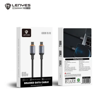 USB-C – USB-C laidas su apvalkalu 60 W 100 cm LC528 TC-TC Lenyes