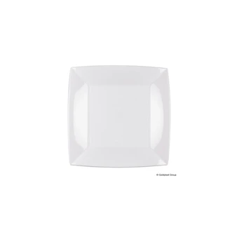 Vienkartinės lėkštės NICE, PP, baltos, 23x23 cm, 15 vnt.