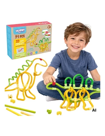 WOOPIE 3D Construction Set 71 pcs Dinosaur Blocks Creative Sticks