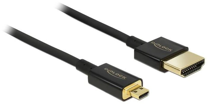 Kabelis Delock Juodas HDMI Micro - HDMI 2m (84783)