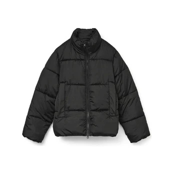 Pūkinė striukė moterims, Juoda, Parda jacket