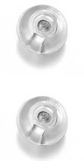 Troli Earring closure - 2 pairs Silicone Sidabrinis