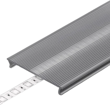 LED juostos profilio dangtelis C10 CLICK WIDE, skaidrus, 3m