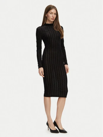 Guess Kokteilinė suknelė O6BK04 K5046 Juoda Slim Fit